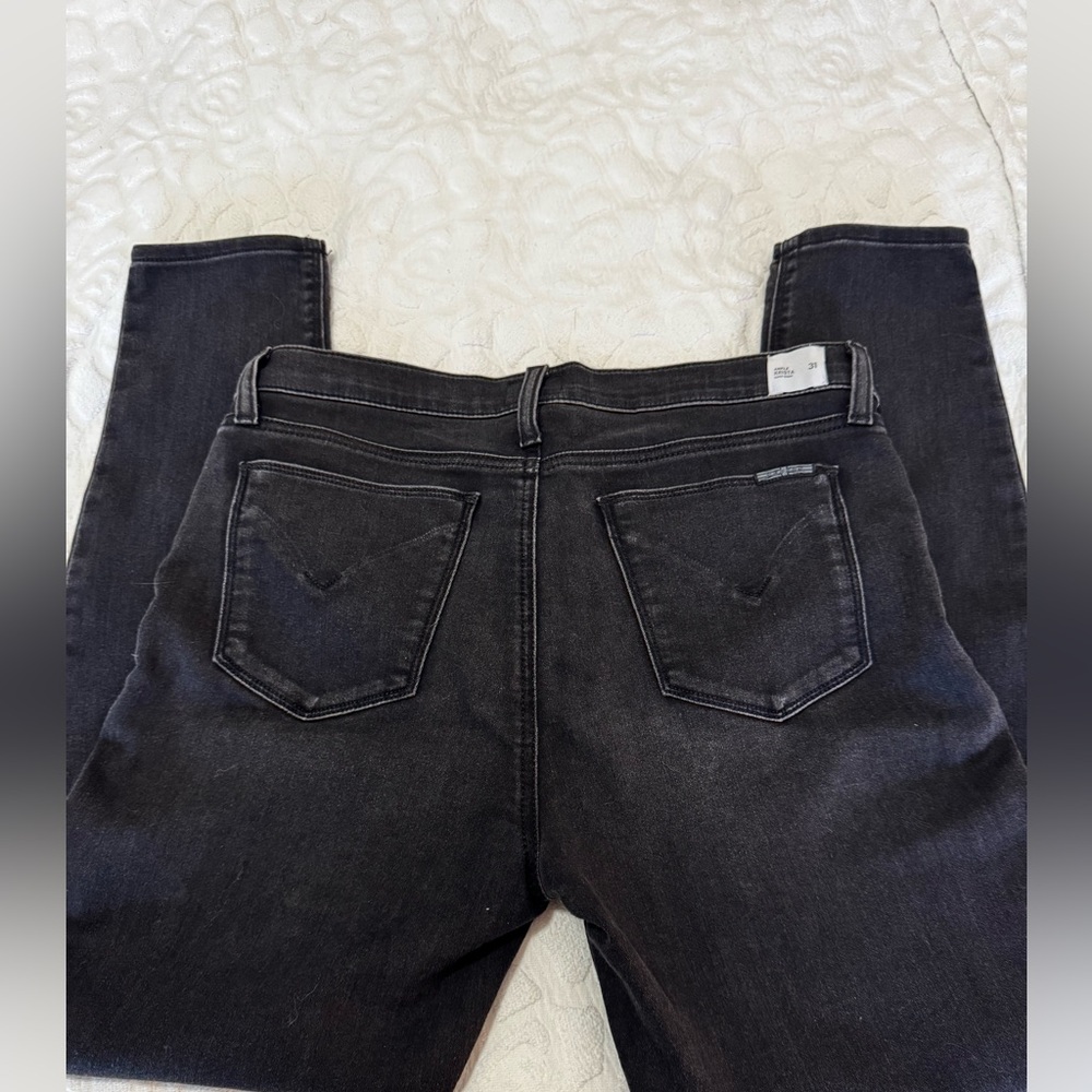 Hudson Krista Super Skinny Ankle Jeans Black Wash Size 31 Stretch